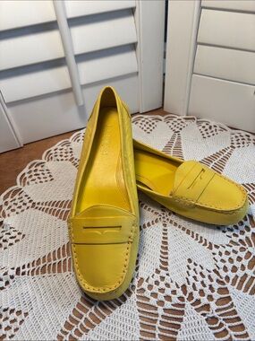 Lauren Ralph Lauren Leather Penny Loafers - Vibrant Lemon Sz 8.5